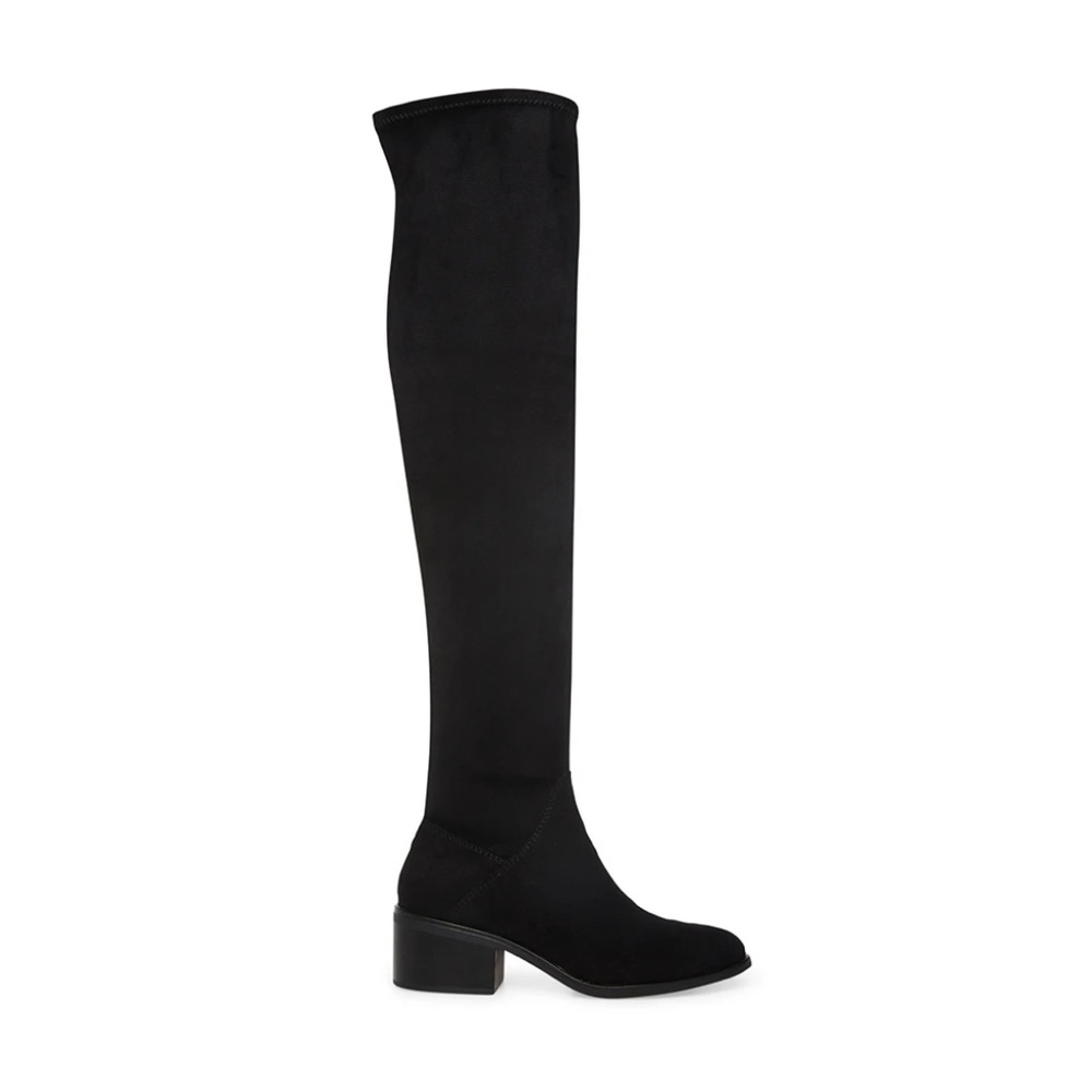 Steve Madden Aggie Black Over the Knee Boots